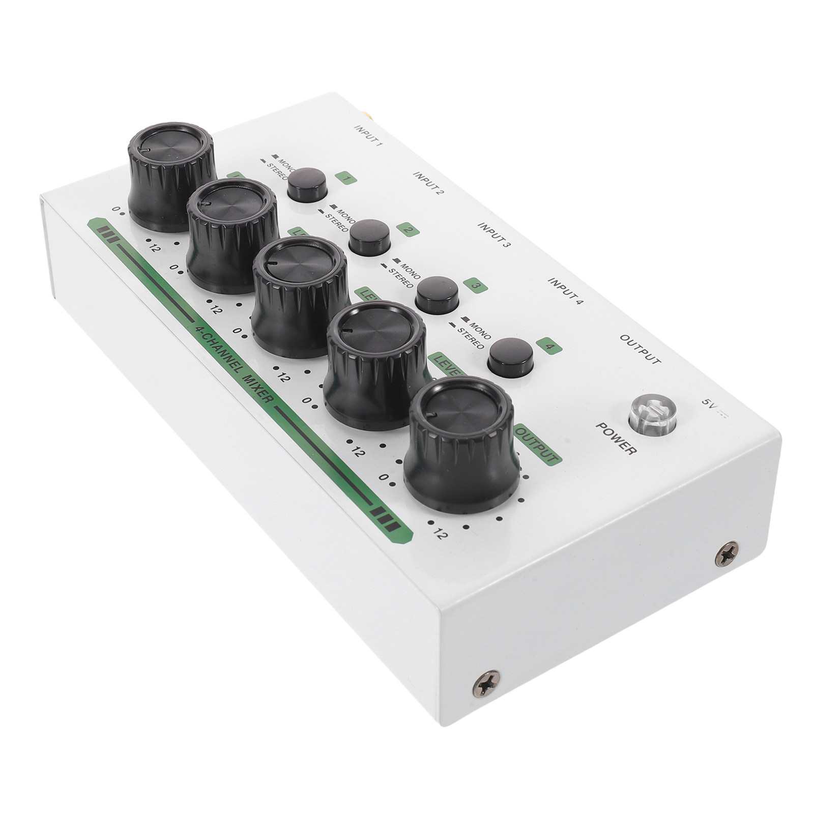 Audio Mixer 4 Channel - 4-Channel Compact Audio Mixer White Professional
