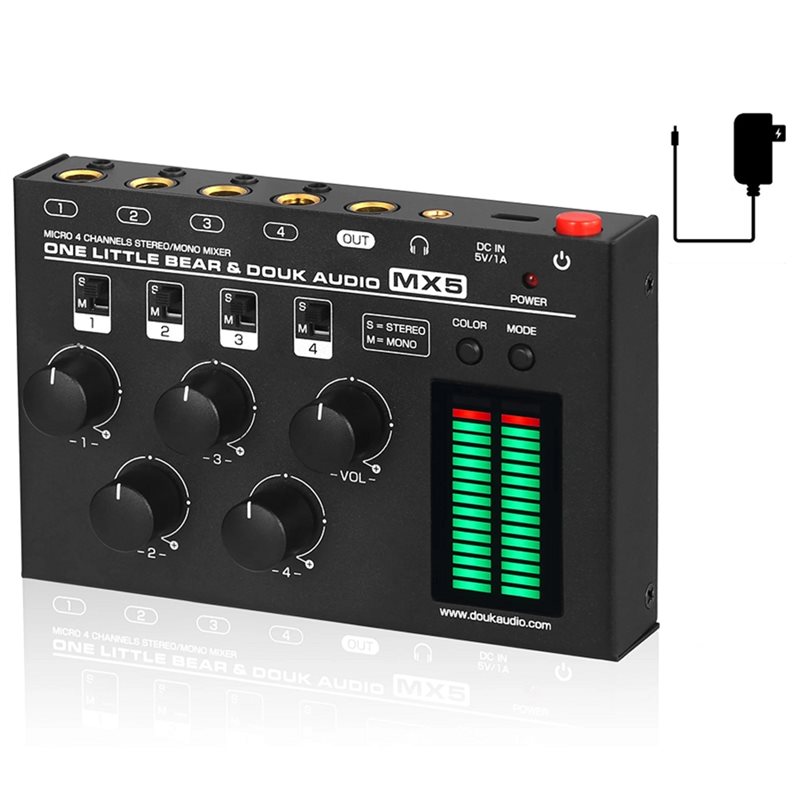 B67C For Douk Audio MX5 4 Chan - đánh giá và giá Audio Mixer 4 Channel