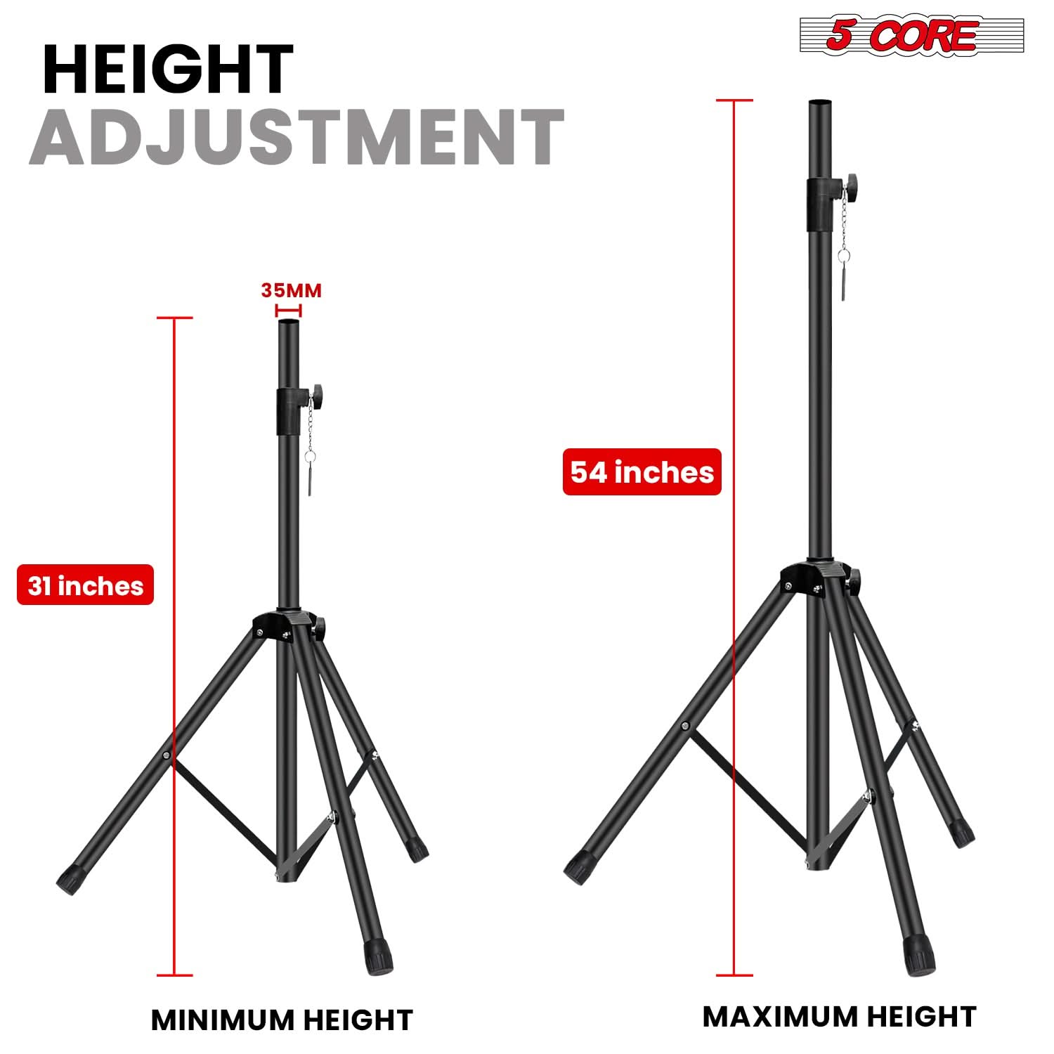 5 Core Speaker Stand Adjustabl - đánh giá và giá Speaker Stand Tripod