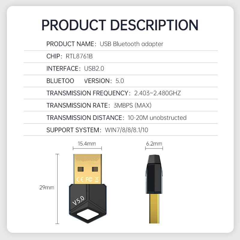 USB Bluetooth Adapter 5.0 Audi - đánh giá và giá Audio Music File