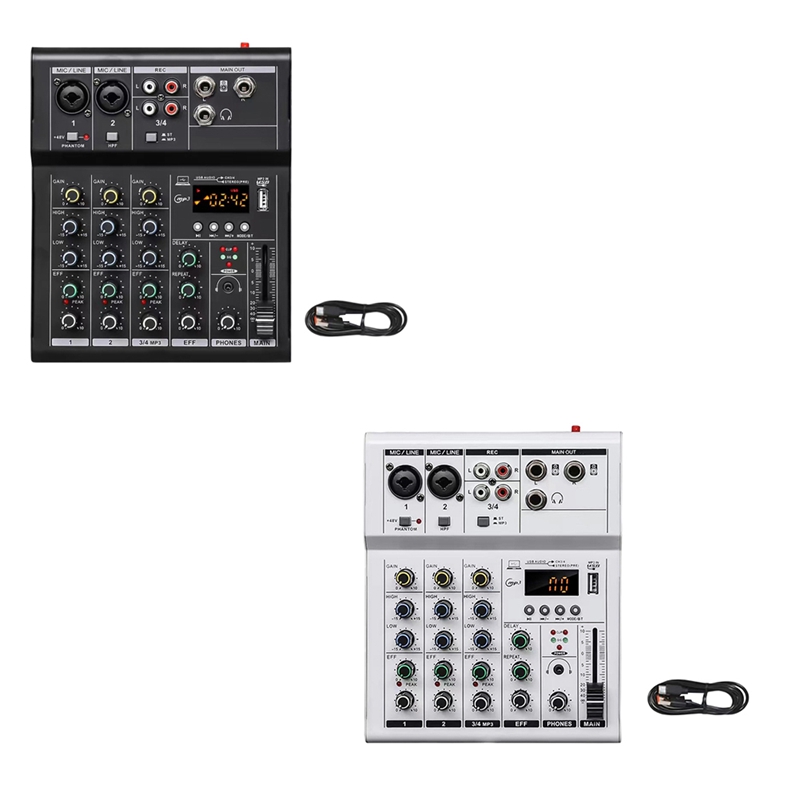DT23 Professional 4 Channel Mi - đánh giá và giá Audio Mixer 4 Channel