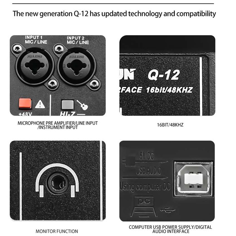 Q-12 Card Âm Thanh Trộn Âm Tha - đánh giá và giá Audio Mixer 4 Channel